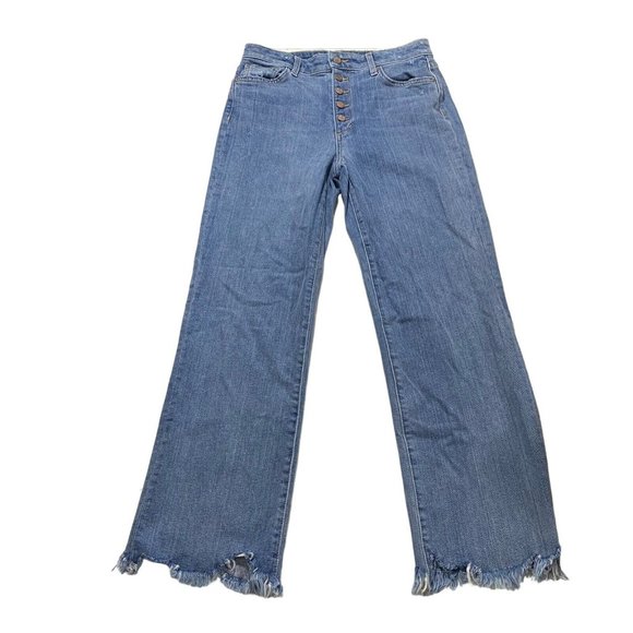 Joe's Jeans Denim - Joes The Wyatt High Rise Retro Crop Jeans Women Sz 26 x28 Ripped Raw Hem Denim